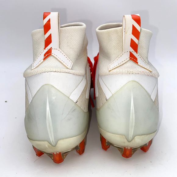 Nike Vapor Untouchable Pro 3 Mens 10 White/Orange Football Cleats 917165-106 main image 6